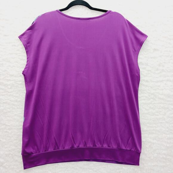 Blouse Size XL Purple Floral Whimsycore Y2K Soft Girl Alt Cottagecore Workwear - Picture 2 of 10